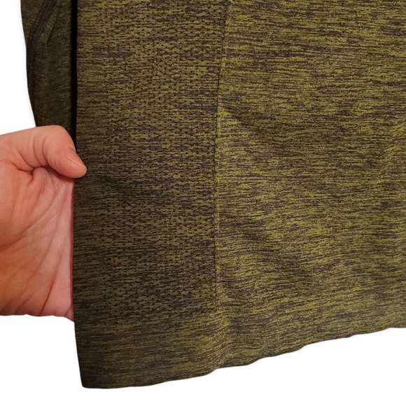 Alphalete Zenith 1/4 Zip Pullover Slim Fit Green & Black Space Dye Large - Picture 5 of 11